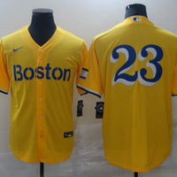 Men's Boston Red Sox Dennis Boyd #23 Gold City Connect Replica Player Jersey1