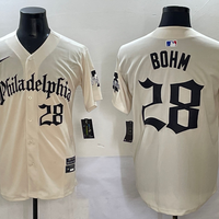 Men's Philadelphia Phillies Alec Bohm #28 Cream Player Jersey
