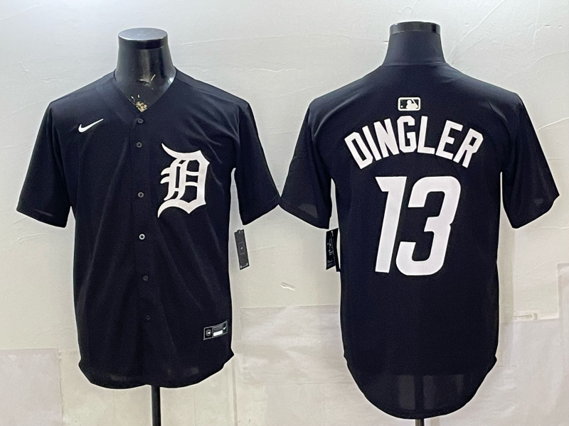 Men's Detroit Tigers Dillon Dingler #13 Black Limited Player Jersey