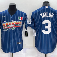 Men's Los Angeles Dodgers Chris Taylor #3 Blue Authentic Game Jersey1