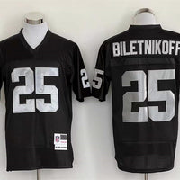 Men's Oakland Raiders Fred Biletnikoff Mitchell & Ness Black Legacy Replica Jersey1