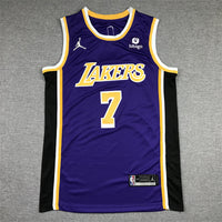Men's Los Angeles Lakers Carmelo Anthony #7 Purple Fast Break Replica Jersey1