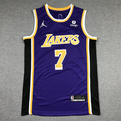 Men's Los Angeles Lakers Carmelo Anthony #7 Purple Fast Break Replica Jersey1
