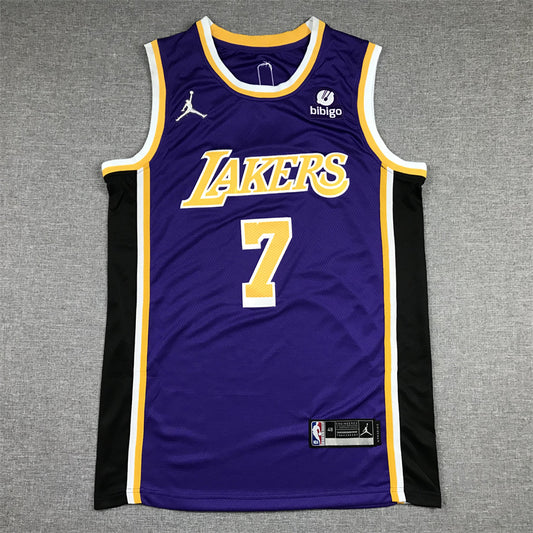 Men's Los Angeles Lakers Carmelo Anthony #7 Purple Fast Break Replica Jersey1
