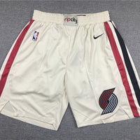 Men's Portland Trail Blazers White Pocket Shorts1