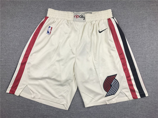 Men's Portland Trail Blazers White Pocket Shorts1