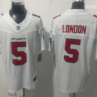 Men's Atlanta Falcons Drake London #5 White Game Player Jersey