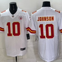 Men's Kansas City Chiefs Emmett Johnson #10 White Game Jersey