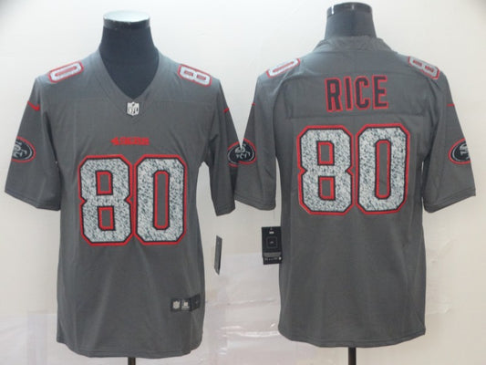 Men's San Francisco 49ers Jerry Rice #80 Gray Game Player Jersey1