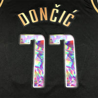 Men's Dallas Mavericks Luka Doncic #77 Black Swingman Player Jersey1