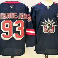 Men's New York Rangers Mika Zibanejad #93 Navy Breakaway Player Jersey
