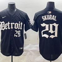 Men's Detroit Tigers Tarik Skubal #29 Black Player Jersey