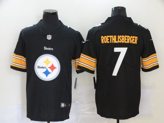 Men's Pittsburgh Steelers Ben Roethlisberger #7 Black Player Game Jersey1