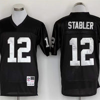 Men's Oakland Raiders Ken Stabler Mitchell & Ness Black Legacy Replica Jersey1