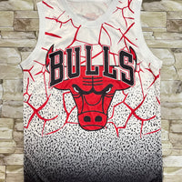 Men's Chicago Bulls Michael Jordan White/Black Classics Swingman Player Jersey1