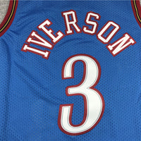 Men's Philadelphia 76ers Allen Iverson #3 Blue Swingman Jersey1