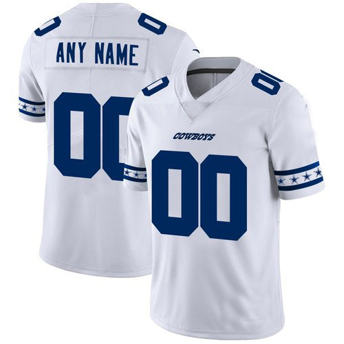 Custom1 Dallas Cowboys White Team Logo Vapor Limited Jersey1 Stitched Jersey1 Football Jerseys