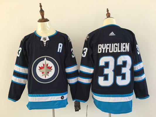 Men's Winnipeg Jets Dustin Byfuglien #33 Navy Player Jersey1