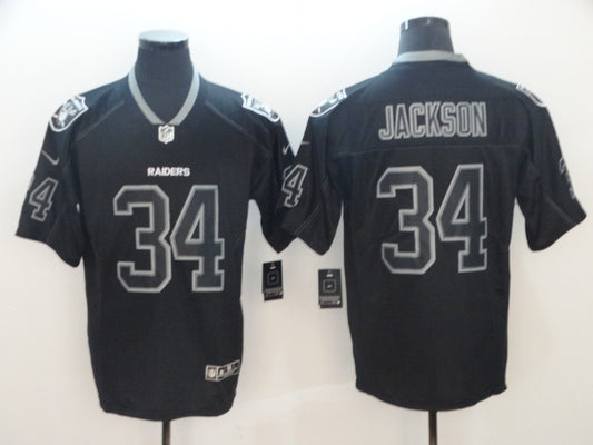 Men's Las Vegas Raiders Bo Jackson #34 Black Team Game Jersey1