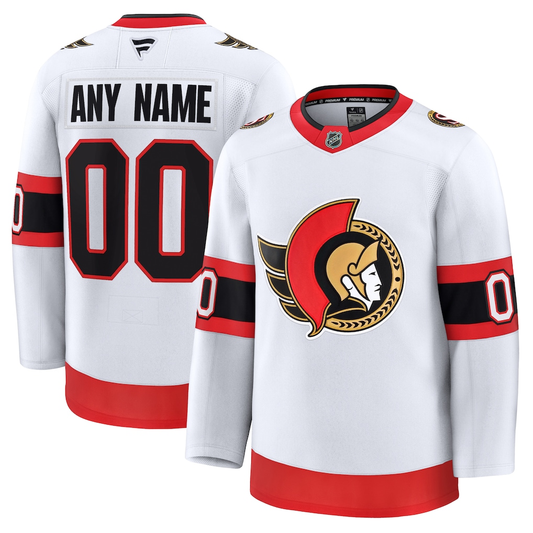 Men's Ottawa Senators Fanatics White Away Premium Custom Jersey