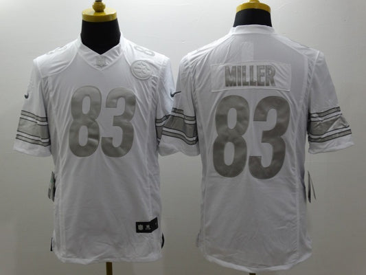 Men's Pittsburgh Steelers Heath Miller #83 White Game Jersey1