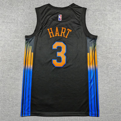 Men's New York Knicks Josh Hart #3 Black Swingman Jersey - Statement Edition
