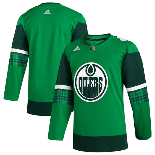 Men's Edmonton Oilers Kelly Green 2023 St. Patrick's Day Primegreen Authentic Blank Jersey1