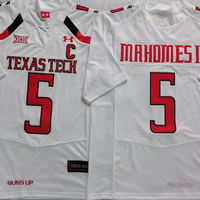 Men's Texas Tech Red Raiders Patrick Mahomes #5 White Player Game Jersey