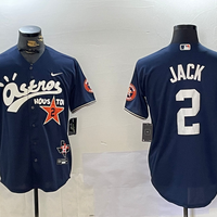 Men's Houston Astros #2 Navy Game Player Jersey1