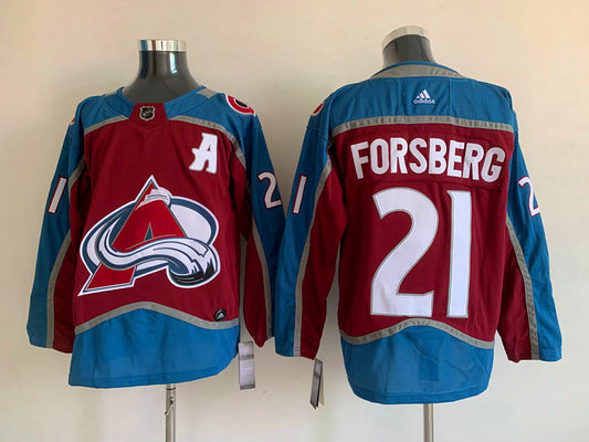 Men's Colorado Avalanche Peter Forsberg #21 Burgundy Home Breakaway Jersey1