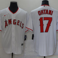 Men's Los Angeles Angels Shohei Ohtani #17 MLB White Jersey1