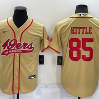 Men's San Francisco 49ers George Kittle #85 Gold Game Jersey1 Joint Edition