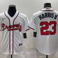 Men's Atlanta Braves Michael Harris II #23 White Replica Baseball Jersey1