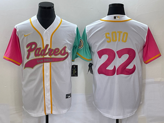 Men's San Diego Padres Juan Soto #22 White City Connect Replica Player Jersey1 Joint Edition