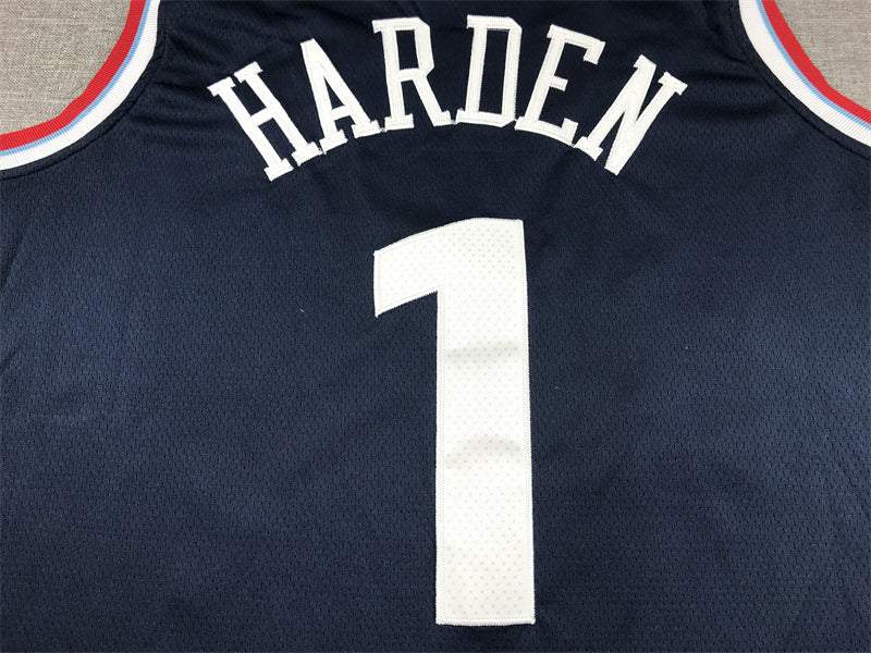Men's LA Clippers James Harden #1 Navy Swingman Player Jersey1