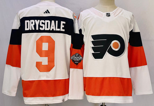 Men's Philadelphia Flyers Jamie Drysdale #9 White Player Jersey1