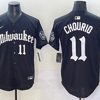 Men's Milwaukee Brewers Jackson Chourio #11 Black Replica Team Jersey