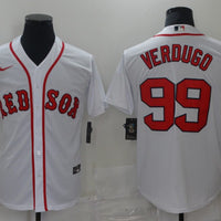 Men's Boston Red Sox Alex Verdugo #99 White Replica Baseball Jersey1