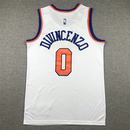 Men's New York Knicks Donte DiVincenzo #0 White Swingman Jersey1 - Association Edition