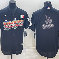 Men's Los Angeles Dodgers Black Blank Replica Jersey1