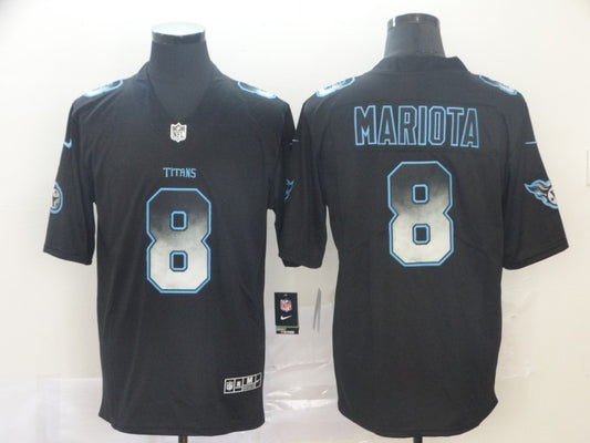 Men's Tennessee Titans Marcus Mariota #8 Black Player Jersey1