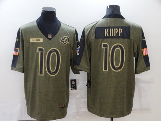 Men's Los Angeles Rams Cooper Kupp #10 Brown Game Jersey1