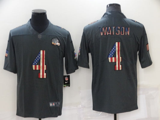 Men's Cleveland Browns Deshaun Watson #4 Black Player Jersey1