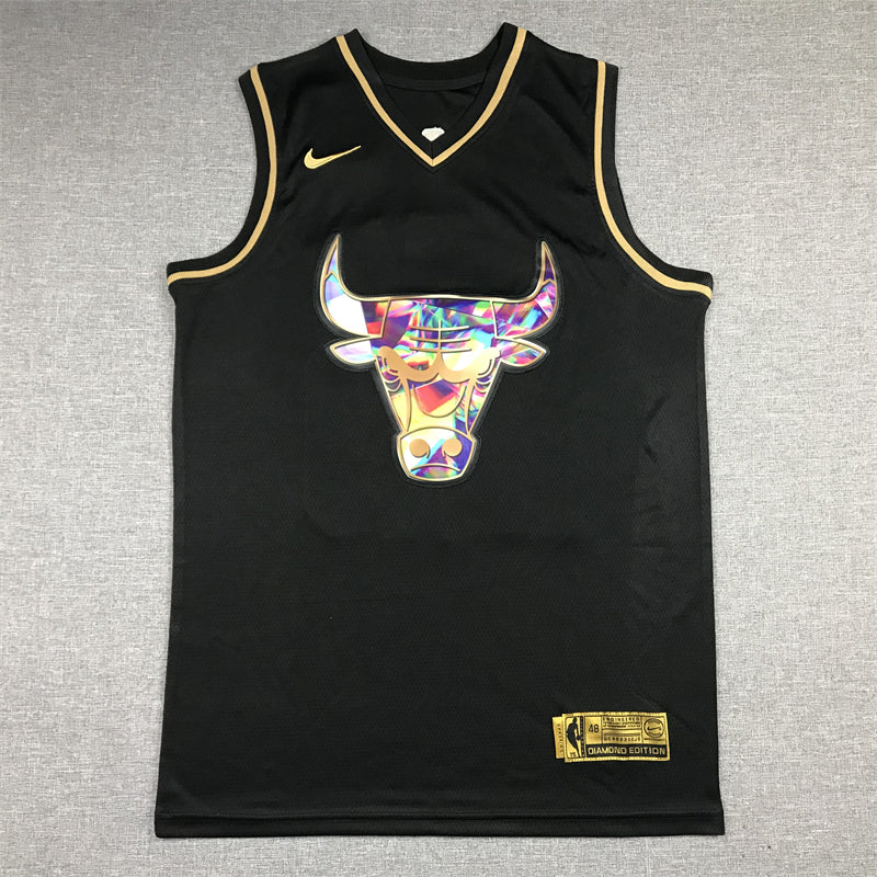 Men's Chicago Bulls Michael Jordan #23 NBA Black Swingman Player Jersey1