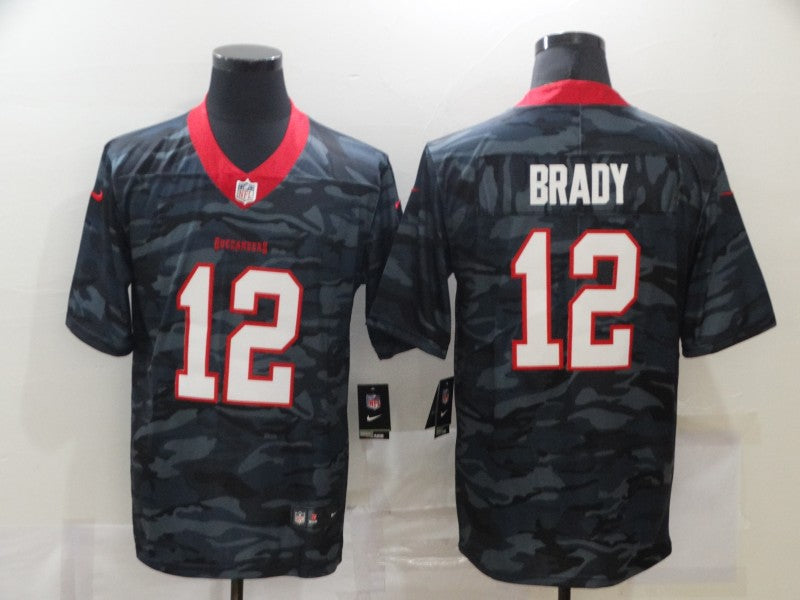 Men's Tampa Bay Buccaneers Tom Brady #12 Gray Camouflage Game Jersey1