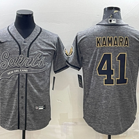 Men's New Orleans Saints Alvin Kamara #41 Gray Game Jersey1 Joint Edition