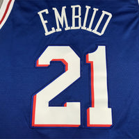 Men's Philadelphia 76ers Joel Embiid #21 Blue Swingman Jersey1 - Icon Edition