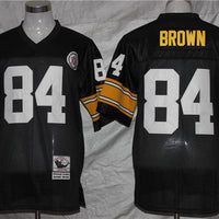 Men's Pittsburgh Steelers Antonio Brown Mitchell & Ness Black Legacy Replica Jersey1