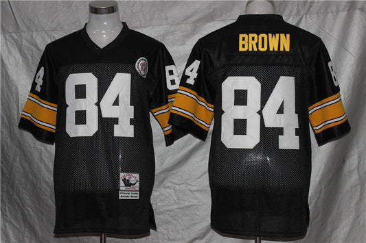 Men's Pittsburgh Steelers Antonio Brown Mitchell & Ness Black Legacy Replica Jersey1