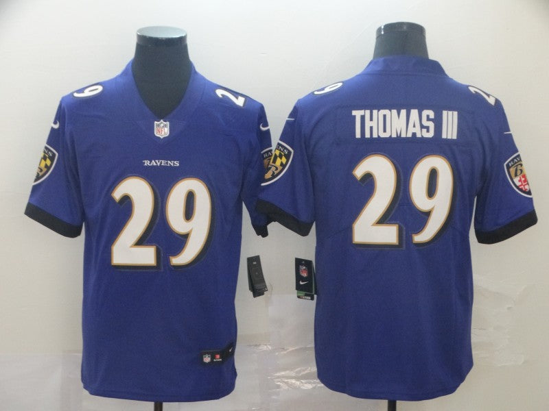 Men's Baltimore Ravens Earl Thomas III #29 Purple Game Jersey1